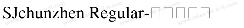 SJchunzhen Regular字体转换